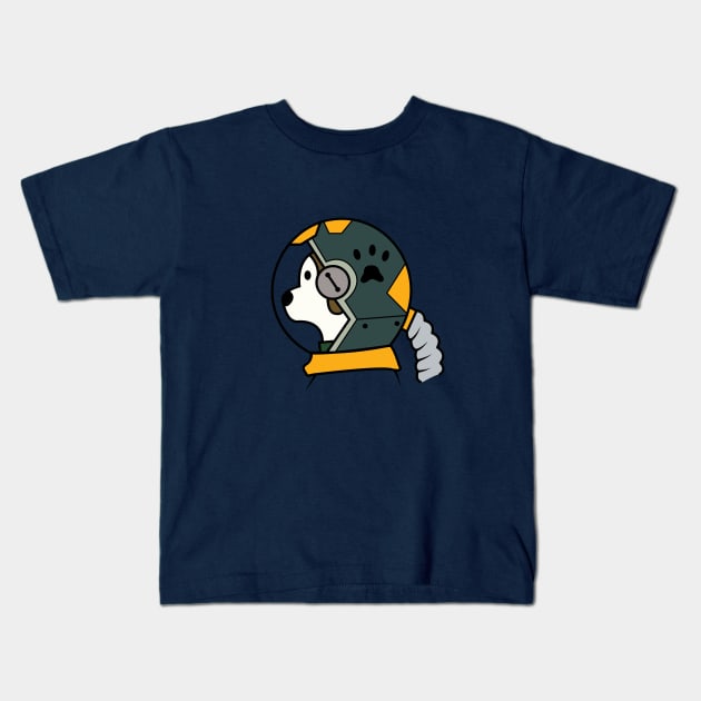 Astronaut Dog Kids T-Shirt by Svaeth